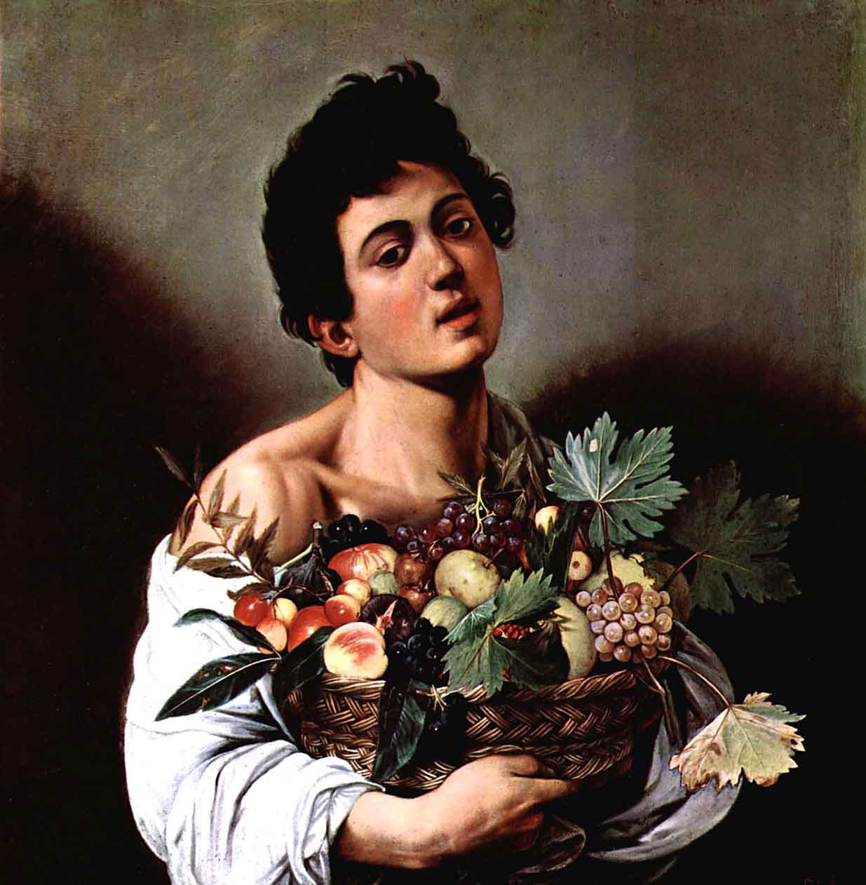 Boy with a Basket of Fruit