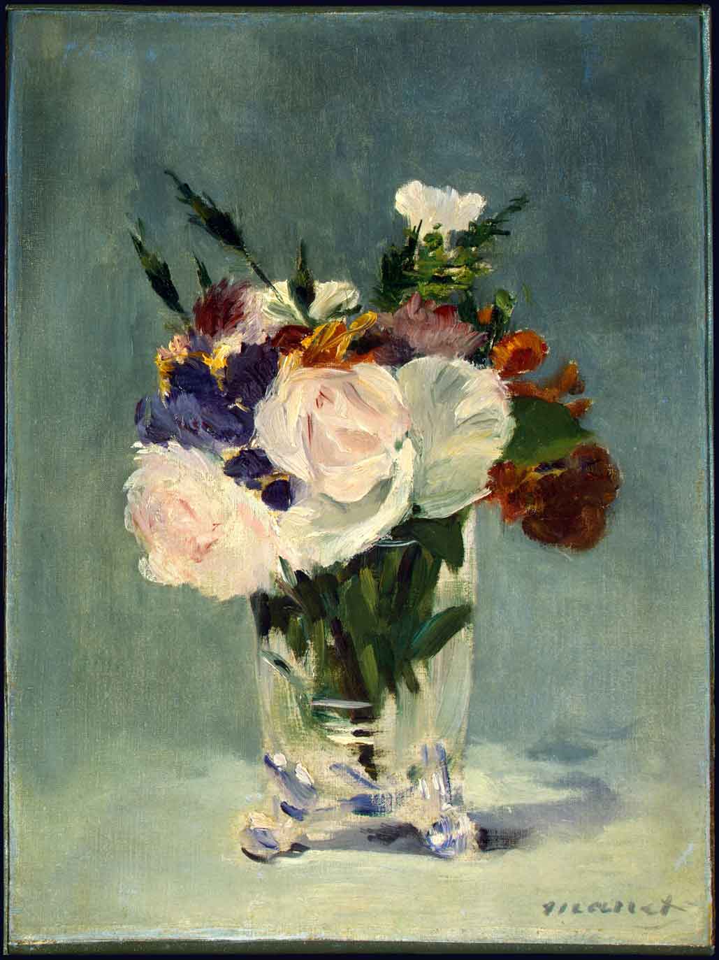 Flowers in a Crystal Vase