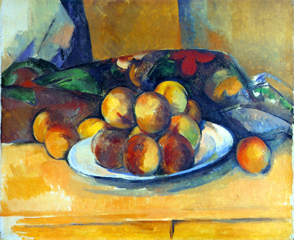 Plate of peaches