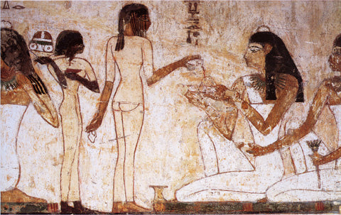 Banquet scene from the tomb of Rekhmire
