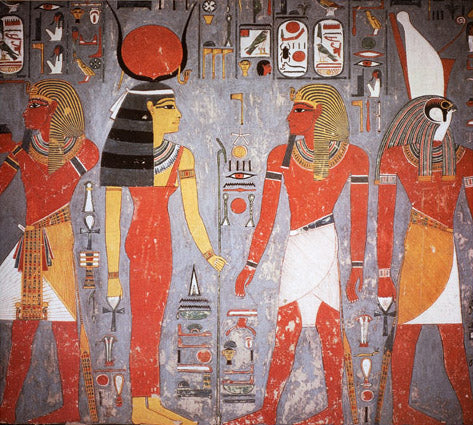 Carved and painted tomb of King Horemheb
