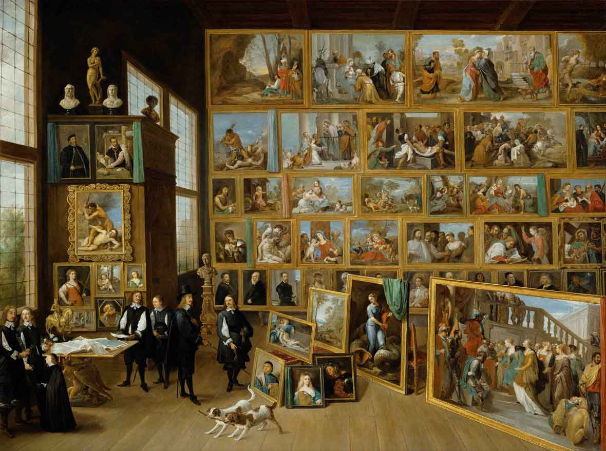 Archduke Leopold Wilhelm and the artist in the archducal picture gallery in Brussels