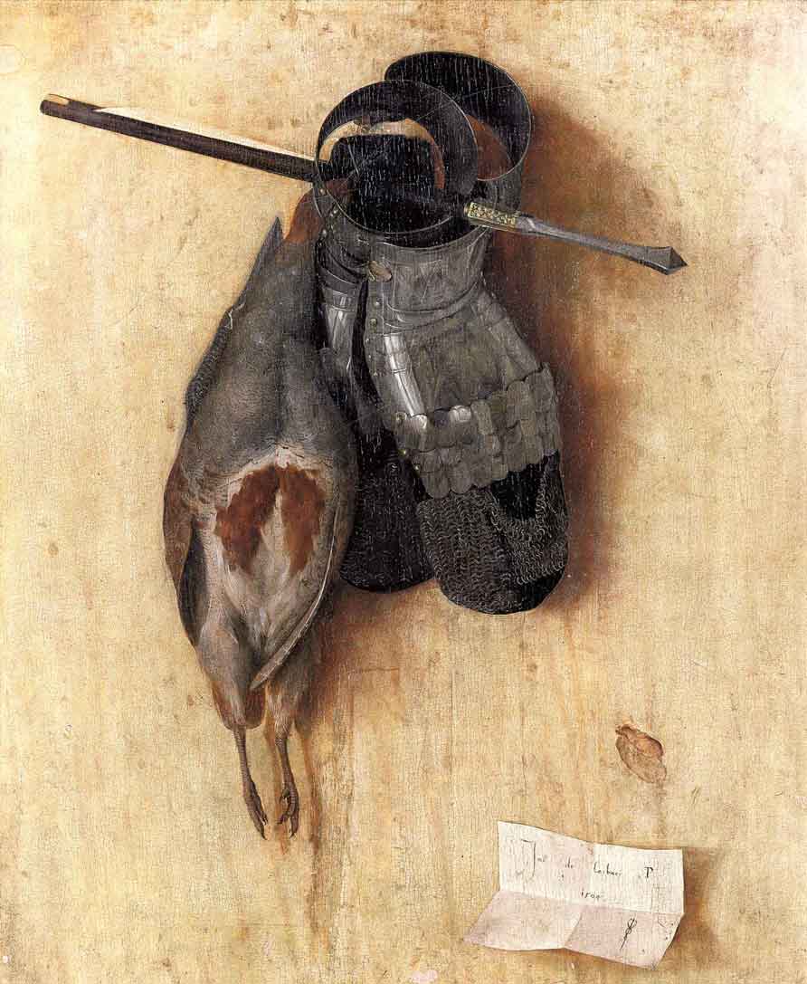 Still Life with Partridge and Iron Gloves