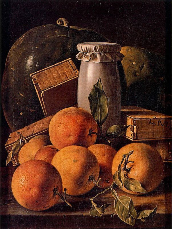 Still Life with Apricots and Watermelon