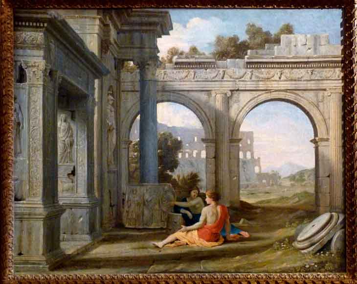 Figures in a Landscape of Classical Ruins